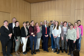 Ein Gruppenfoto der Pfarramtssekretärinen des Dekanatsbezirks Passau.