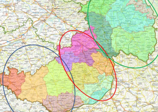 Das Foto zeigt einen Kartenauschnitt von Niederbayern