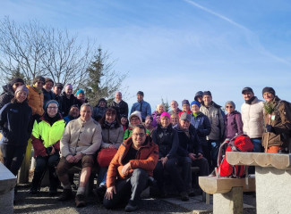 Gruppenbild der Emmauswanderer auf dem Lusen