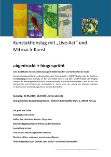 Kunstaktionstag Plakat