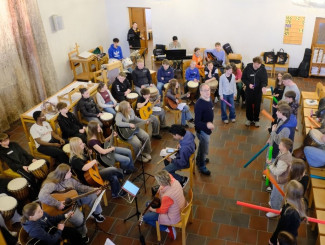 Generalprobe vor dem Gottesdienst